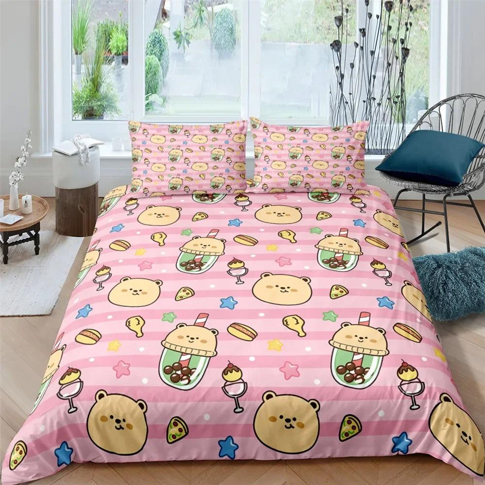 Cartoon Cute DogRabbit Duvet Cover 3D Printed Nordic Bedding Set Pillowcase Double Twin Full Queen King Adult Kids Quilt Cover