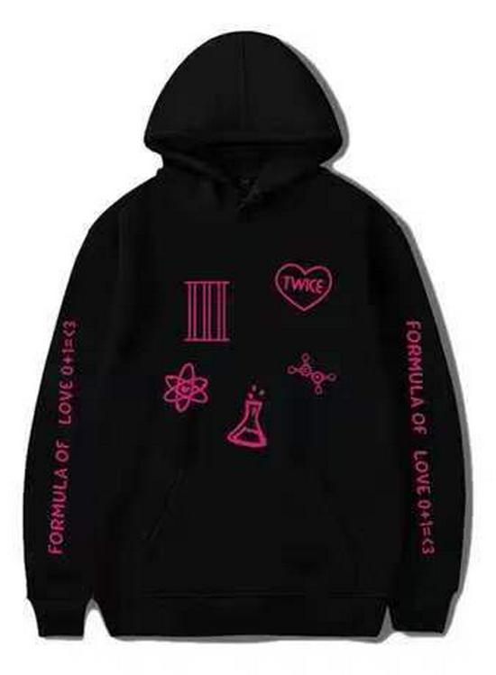 Women's Retro Coraline Hoodie with Double-Sided Print and Drop Shoulder Design