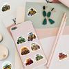 500 Pieces/roll Roll Sticker Hot-selling Tape Cartoon Tractor Sticker Hand Account Material Decorative Envelope Seal Sticker