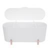 Cotton Swabs Storage Organizer 3 Grids Cotton Swabs Dispenser Dust Resistant Desktop Lipstick Puffs
