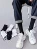 3/6Pairs of Plain Black and White Socks, Simple and Comfortable Mid-Calf Socks, Suitable for Autumn and Winter, Men's  Socks