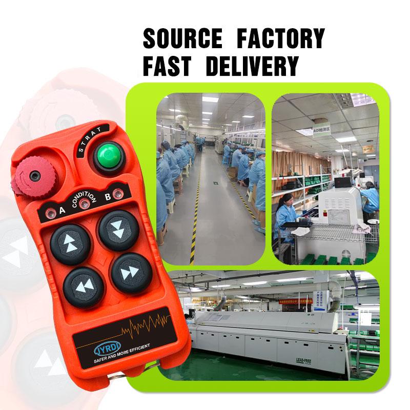 New Q404 4 Buttons double Speed Industrial Wireless Radio Crane Remote Control switches winches Hoist track Crane Controller