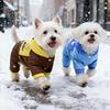 Windproof Dog Down Jacket New Teddy Winter Coat Bichon Frise Warm Clothes Small To Medium Dog Outdoor Thickened Hooded Coat