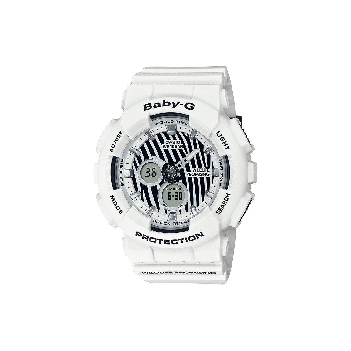 

Casio Baby-G Series G-Shock BA-120 Love The Sea And The Earth Quartz Watch Women watches Multicolor BA-120WLP-7AJR White Strap