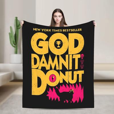 Donut Cat Dungeon Crawler Carl Blanket Soft Warm Pattern Plush Throw Blanket For Girls Boys Couch Chair Bedspread Bed Cover