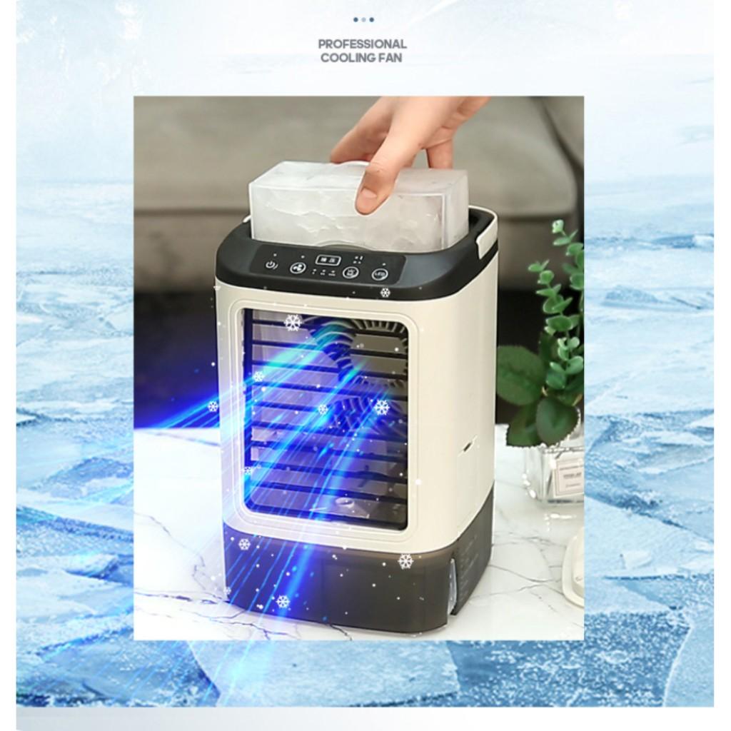 USB plug-in portable evaporative water cooling fan dual spray mode three-speed wind speed enhanced air supply 900ml large water tank with ice box bed