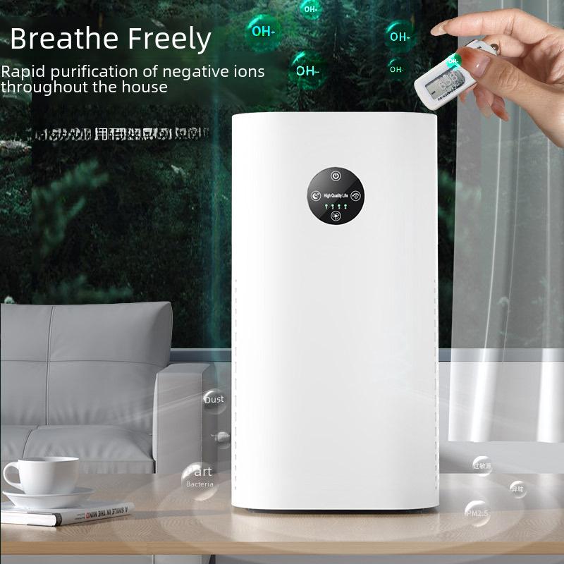 Oczyszczacz powietrza dla matki i dziecka: Model biurkowy z jonami ujemnymi do usuwania formaldehydu i dymu.
