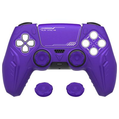 PlayVital Greppskydd för PS5 Premium Silikonskydd för Cyber Mecha Design Skyddsskydd för Kompatibel med PS5 Officiell Laddningsstation med