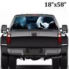 18"x58" Car Rear Window Sticker Wolf Howling To The Moon Galaxy Style Universal