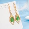 Lindon Women's Zircon Copper Alloy Earrings - Wedding Party Gift Pendant Earrings