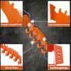Orange Metal Chain Saw Storage Rack Wall Mounted Duty Shelf For Garage Workshop Tool Organizer Power Equipment
