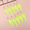 10Pcs Reflective Lightning Keychain High Brightness Reflective Night Keyring Portable Night Safety Key Chain Student Bag Pendant