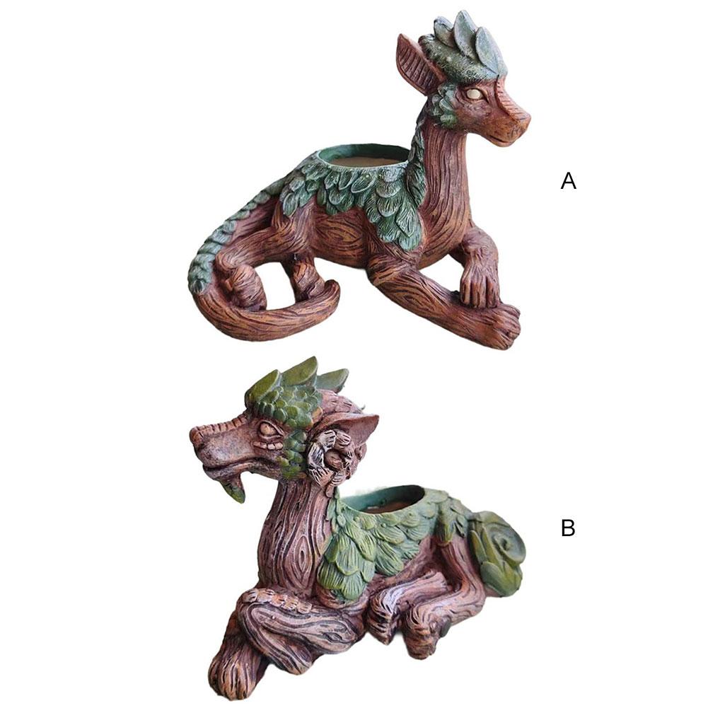 Dragon Tree Succulent Planter Unique Succulent Pot Decorative Plant Pot Gift for Nature Lovers