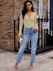 Autumn Winter Women's Cross Front Long Sleeve Elegant Knit Sweater Luxurious Relaxed-fit Slimming and Versatile Top