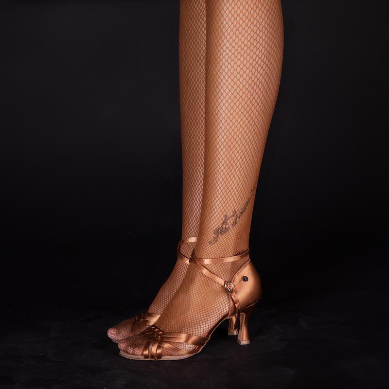 Plus Size Fishnet Tights Professional Multi-Layer Waving Hard Network Pantyhose For Ballroom & Latin Dance Women Sexy Stockings