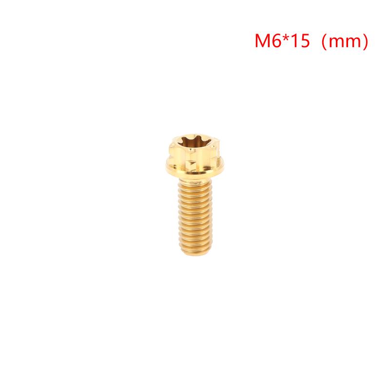 Versatile M6 Titanium Flanged Hexagon Head Bolts Suited for Bike Moto Car Projects