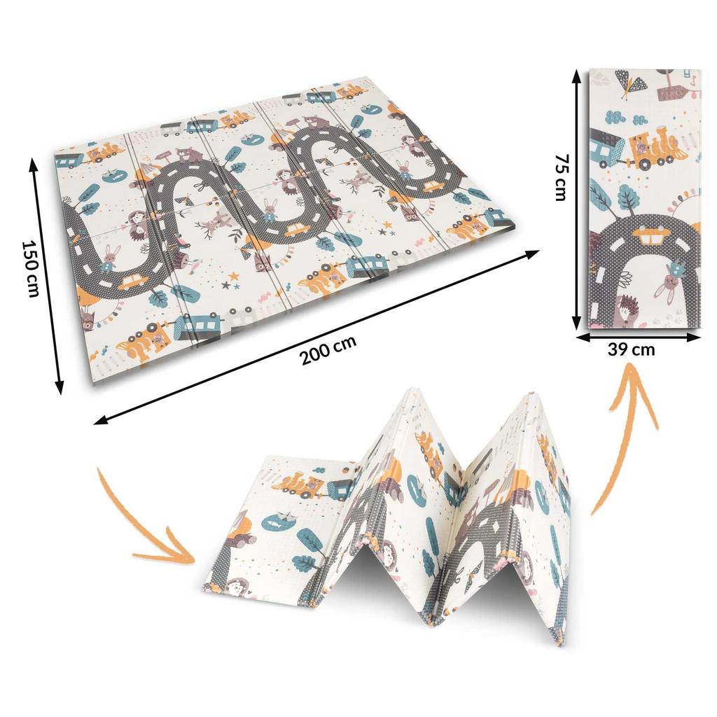 Foldable Educational Foam Mat 200 X 150 X 1 Cm Nukido Nk-341