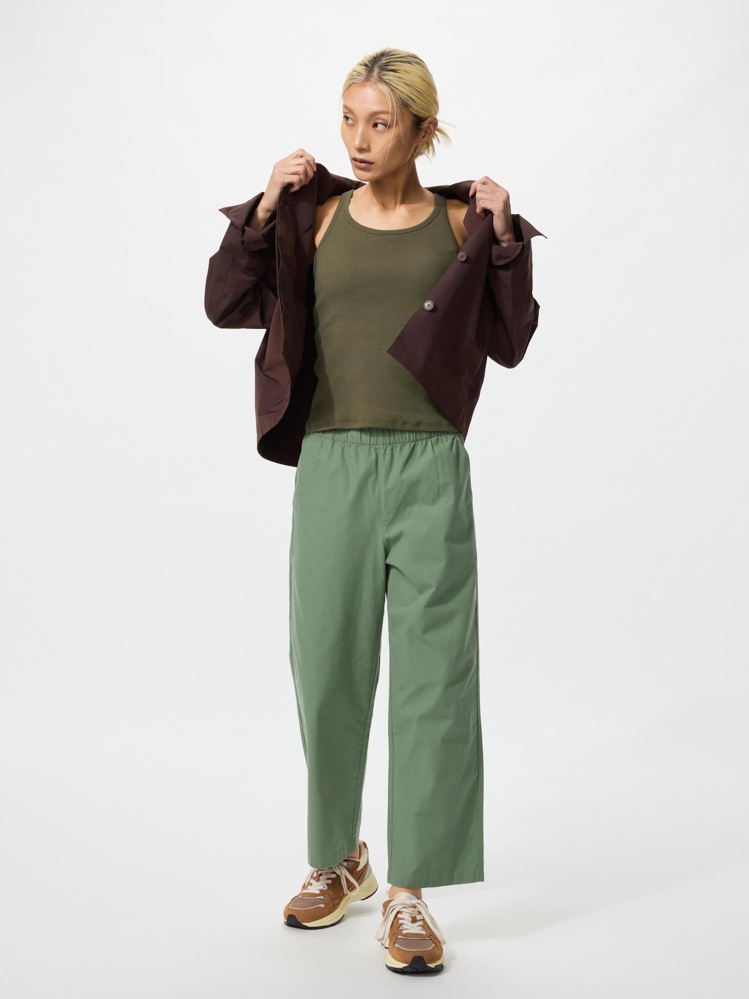 

Uniqlo Japan Хлопковые свободные брюки до щиколотки 54 GREEN/3XL