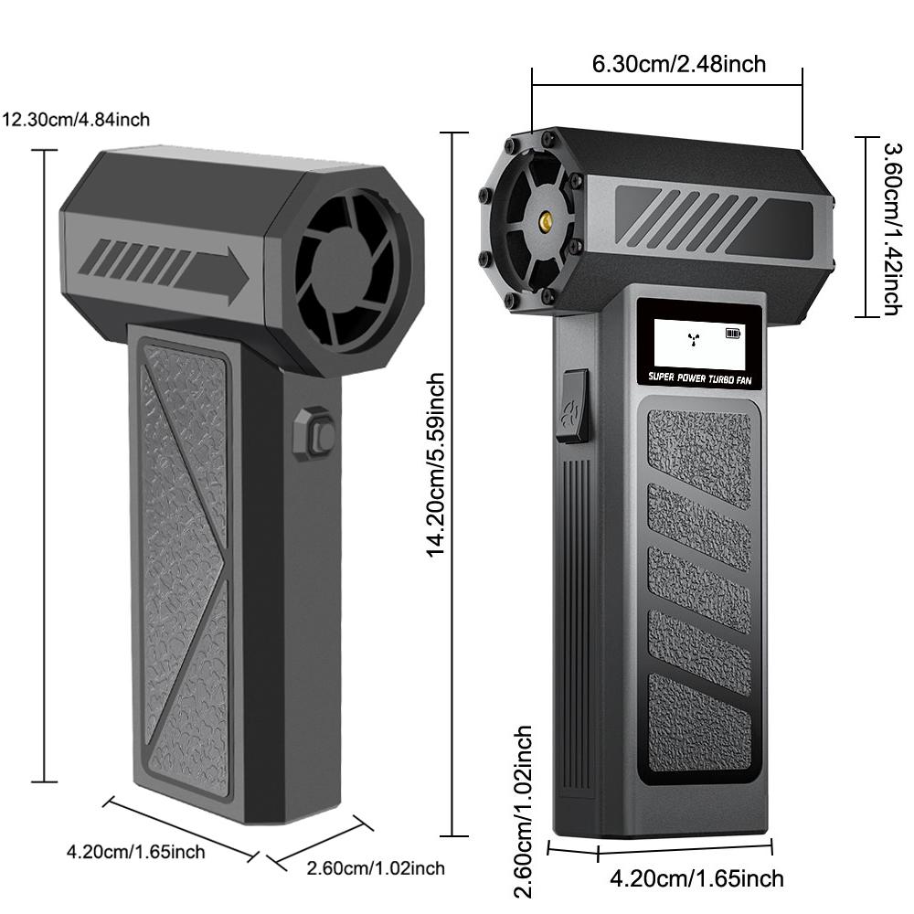 Cordless Air Pump Electrics Turbo Jet Fan 130,000RPM Strong Blowing Booster Pump Kit Air Duster Cleaner Air Blower Portable Fan