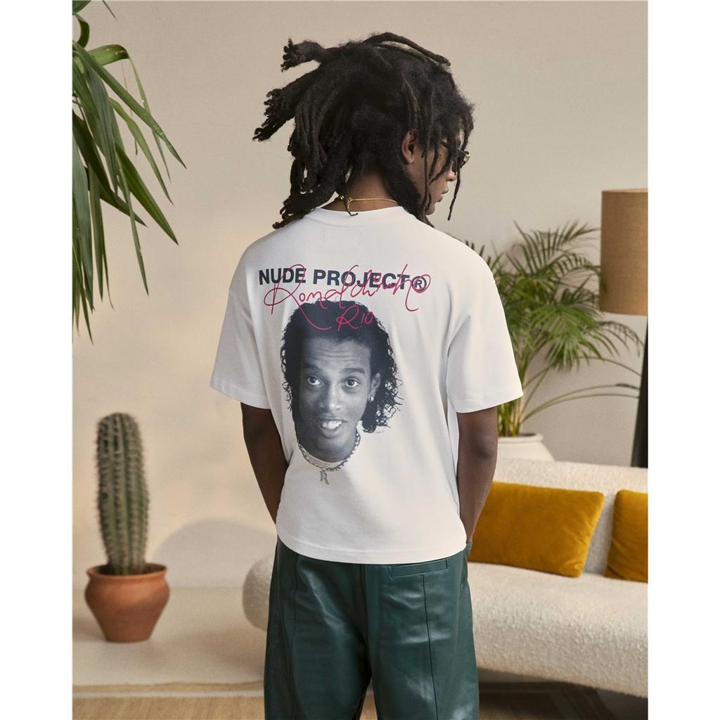 Ronaldinho Printing T-shirt Men's Women's Summer Oversize Loose Cotton Street Trend Brand Top Comfortable Oversized Female Male Clothing
