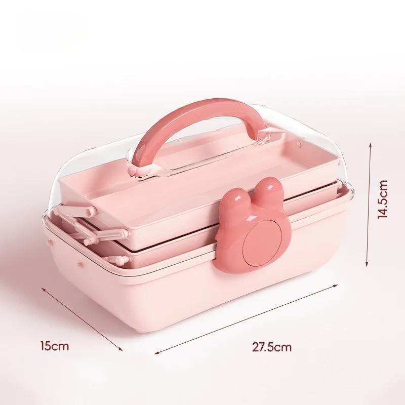 

Коробка для хранения аксессуаров, симпатичная детская заколка для волос, бижутерия, косметическое хранилище для игрушек, настольный пылезащитный чехол для органайзера с крышкой