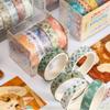 5Roll Romantic Flowers Bows Stars Washi Tape Ins Style Diy Decorative Tape Supplies Planner Diary Ledger Decoration Supplies