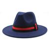 Ji Nan Ladies Black Wool Jazz Hat Big Eaves Hat Flat Edge Top Hat Czy-054