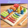 Montessori Wooden Stack Toy For Kids Brain Development And Handeye Coordination