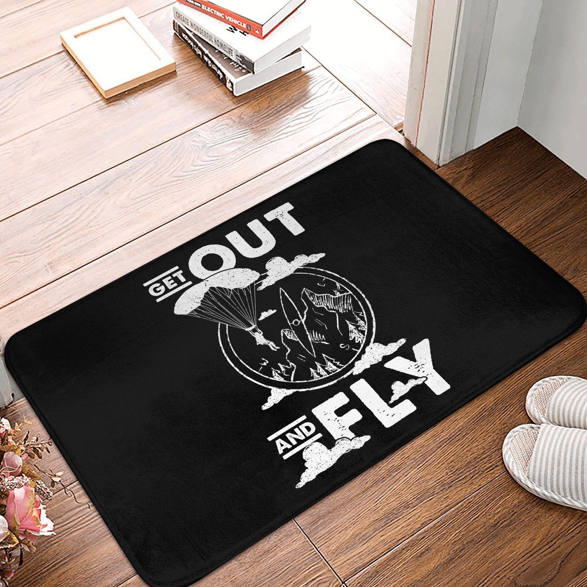 

Paraglider Born To Fly Front Door Mat Anti-Slip Indoor Absorbent Adventure Paragliding Doormat Living Room Entrance Rug Carpet 40cmx60cm