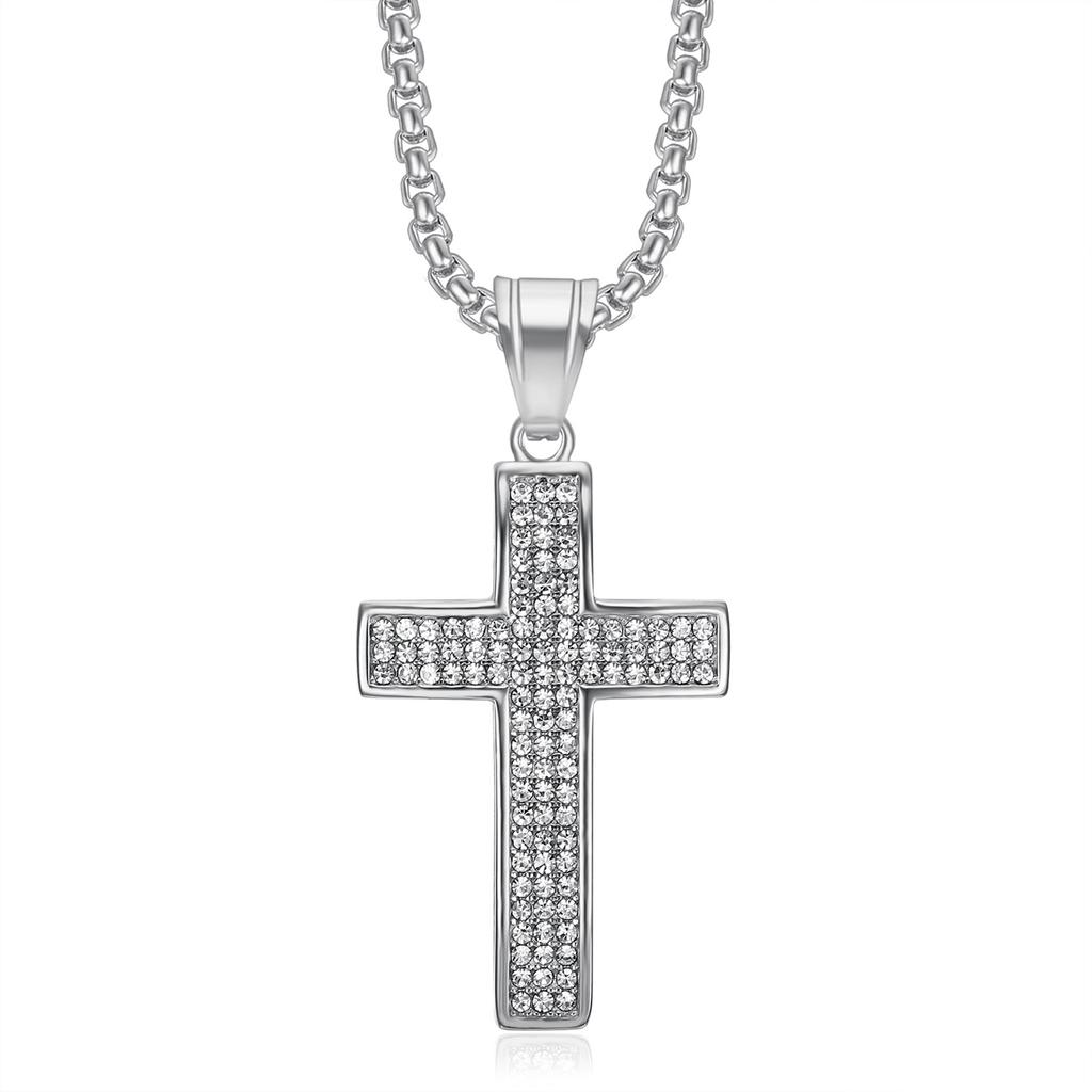 2026 Schmuck Mode Trend Eingelegter Zirkon Herren Exquisiter Schmuck Halskette Zubehör Personalisiertes Kreuz
