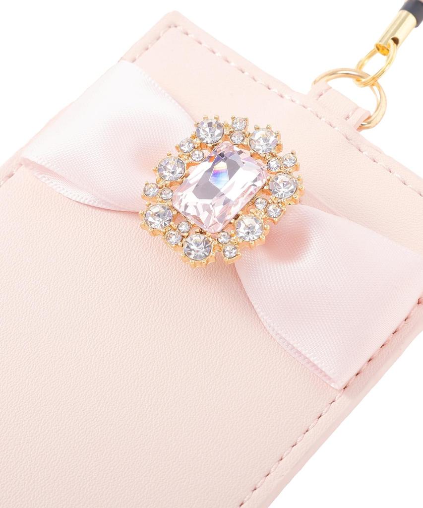 Maison de FLEUR de Retractable Bijou Ribbon Pass Size Pass Case 08001387300 (Maison Fleur) Case, Navy, F,