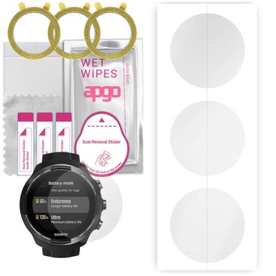 3x apgo Προστατευτικό Οθόνης Υδρογέλης για Suunto 9 Baro, Φιλμ Υδρογέλης, με στρώση τοποθέτησης εύκολη εγκατάσταση