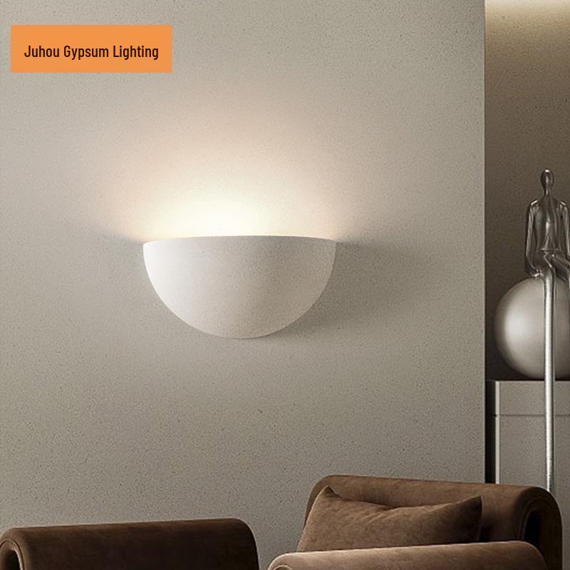 Wabi-Sabi Style Gypsum LED Wall Lamp for Living Room, Bedroom, Hallway, Staircase, and TV Background