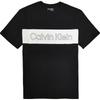 Calvin Klein Crew Neck Short Sleeve LARGE Logo Black XL Size Men's T-Shirt [Used]