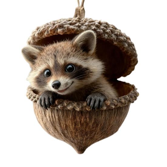 Leśne Zwierzę Ozdoby Żołędziowe 2D Akrylowe Szyszka Zwierzę Zawieszka na Choinkę Przytulna Leśna Ozdoba Świąteczna do Dekoracji Domu