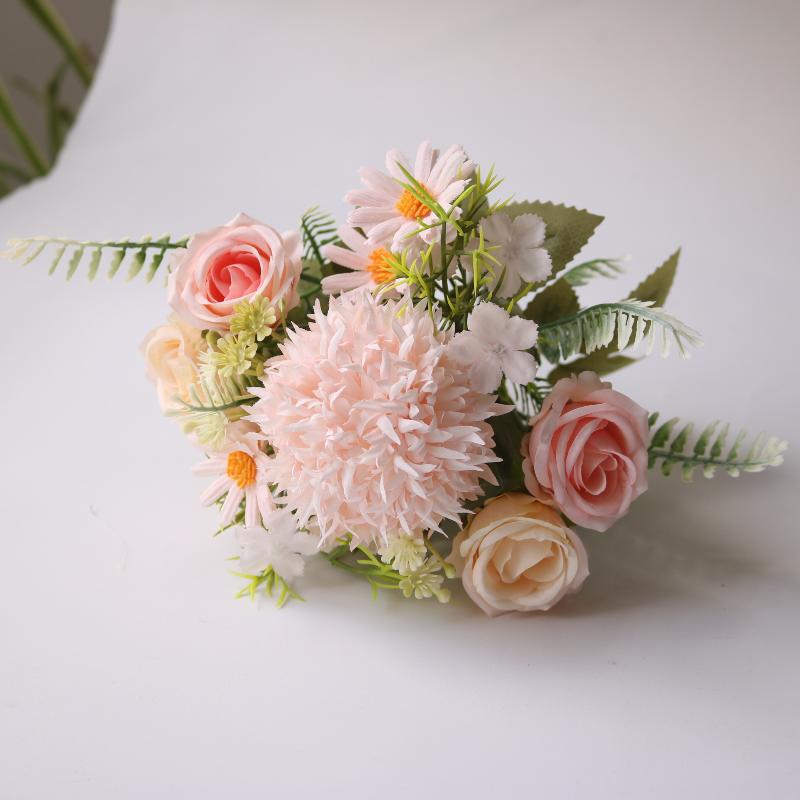 1 Stück Kunstblume Hochzeit Zuhause Schlafzimmer Dekoration Brautstrauß Hortensien Vase für Außen