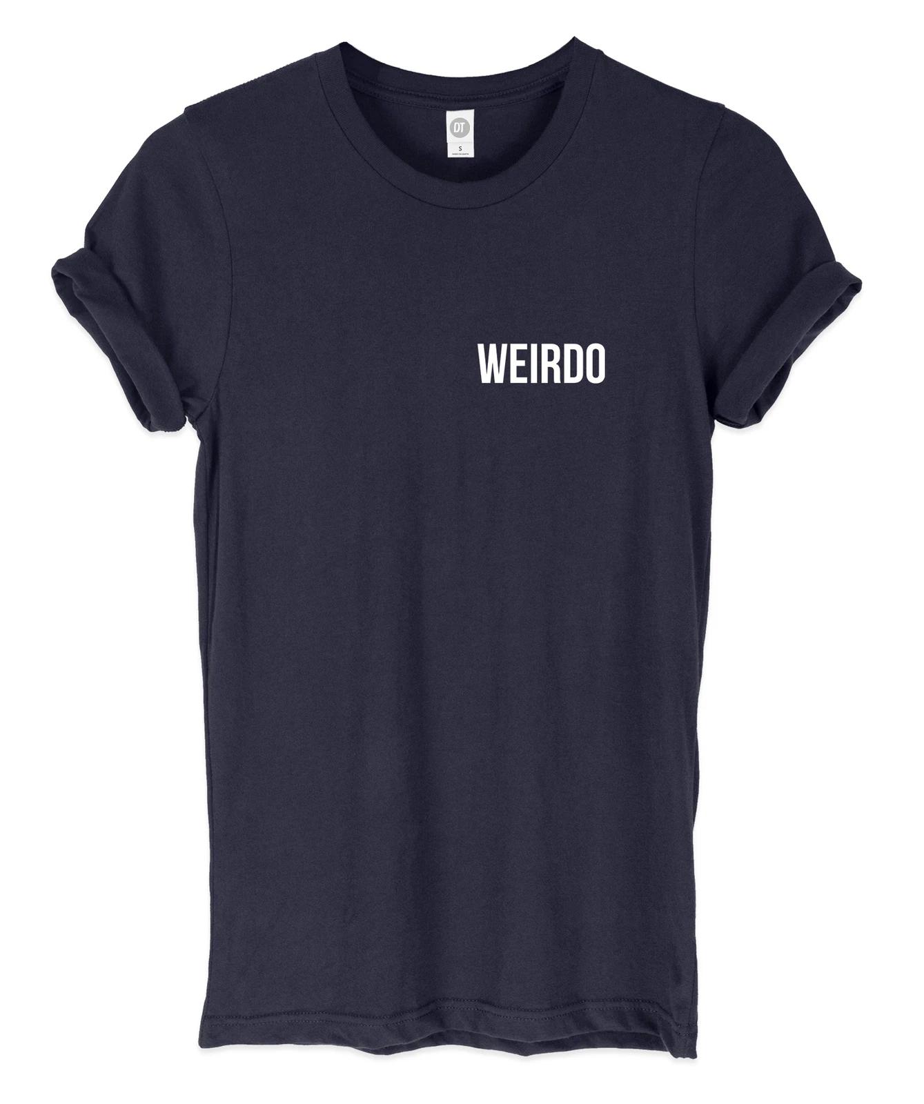 Weirdo Breast Print Mens Womans Funny Unisex Pocket Print T-Shirt L