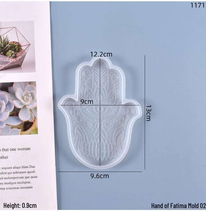 DIY Crystal Resin Mold: Fatima s Hand Tabletop Ornament Silicone Mold