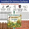 2D Flat 1pc, Vintage Aluminium Sign - Rustic Garden and Bicycle Decorative Plaque with Floral and Bird Designs, German Text, Wall-mounted Artwork