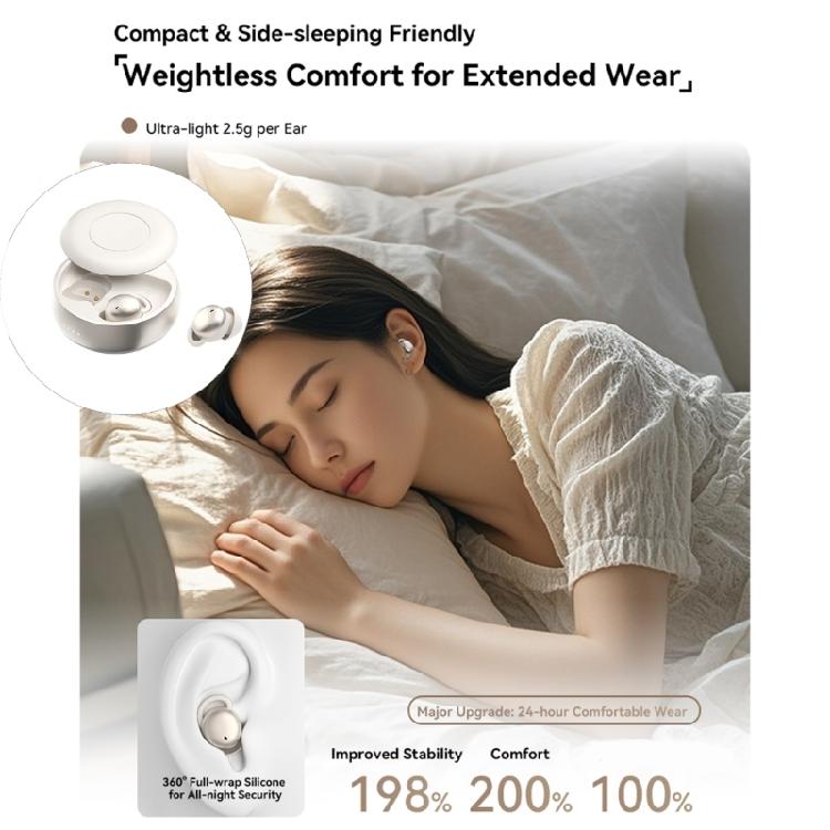 Invisible Sleep Wireless Headphone Invisible Sleep Earphone Bluetooth-Compatible Waterproof Headset Noise Blocking