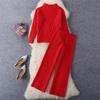 Ensemble pull en tricot et pantalon large Automne/Hiver - Style coréen épais, Coupe ample Mode femme