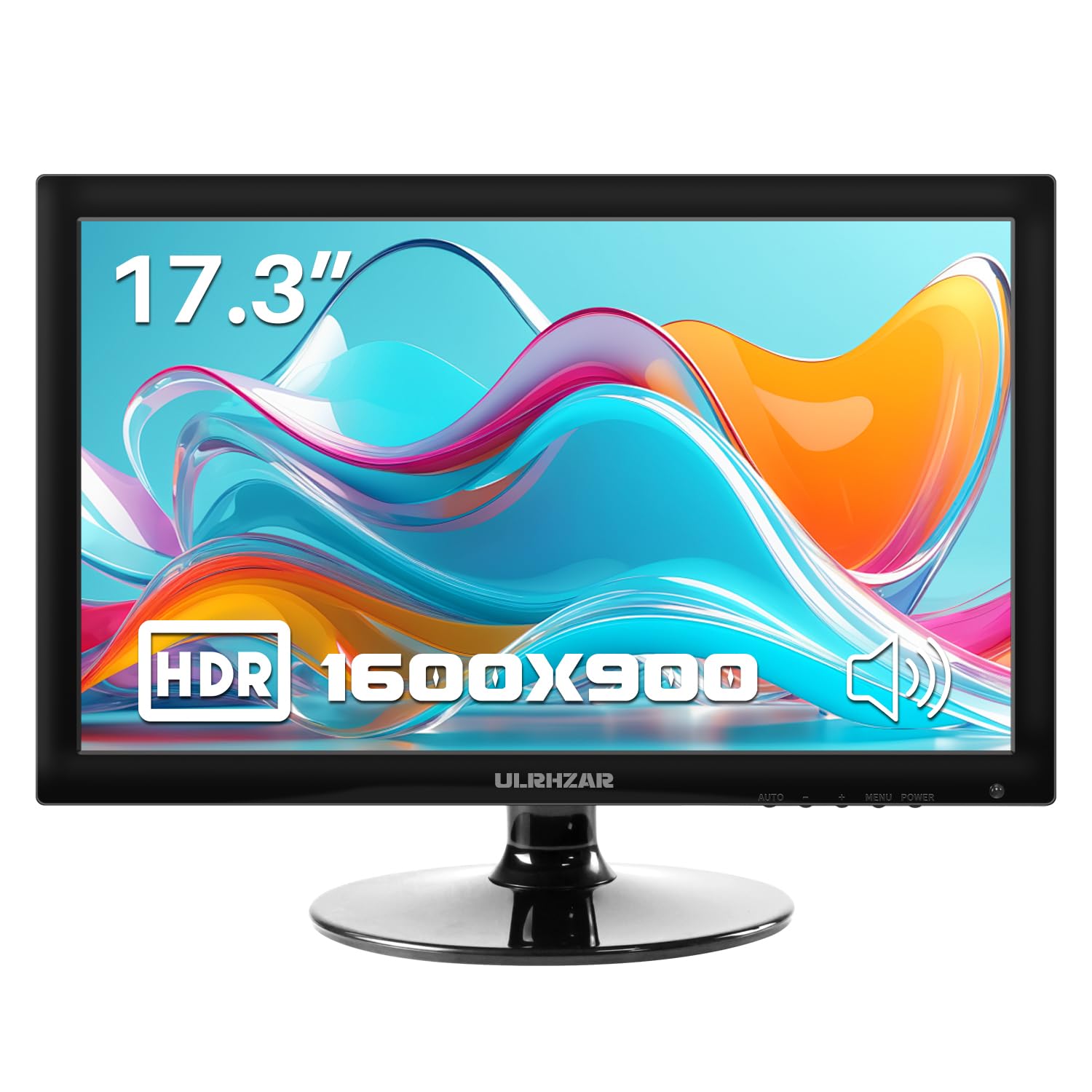 

Мобільний монітор Ulrhzar Дюймовий 60 Гц 1600x900 FHD Великий екран Ігровий монітор Розширювач екрана ноутбука Подвійні динаміки HDMI Другий монітор CCTV Безпека чорний