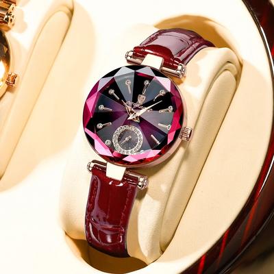 Women Watches Fashion Diamond Dial Leather Quartz Watch Top Brand Luxury Waterproof Ladies Wristwatch Girlfriend