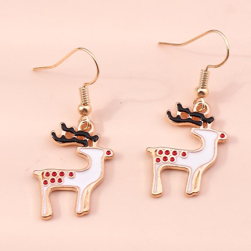 New Fashion Mix Styles Merry Christmas Drop Earrings for Women Christmas Tree Deer Santa Dangle Earrings New  Jewelry Gifts