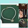 Luxurious Floral Pearl Necklace For Women With Gold And Silver Options For Stylish Autumn Fashion