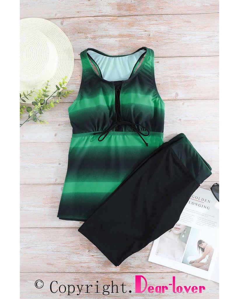 Azura Exchange Ombre Print Racerback Tankini Swimsuit