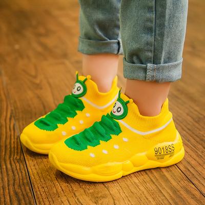Zapatos deportivos para niños, otoño 2020, zapatos voladores de oruga, zapatos elásticos de EVA para correr, zapatos casuales para niñas y estudiantes
