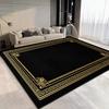 Luxury Black Golden Border Living Room Carpet Decoration Home Large Area Rugs 200x300 Non-slip Washable Bedroom Soft Floor Mat