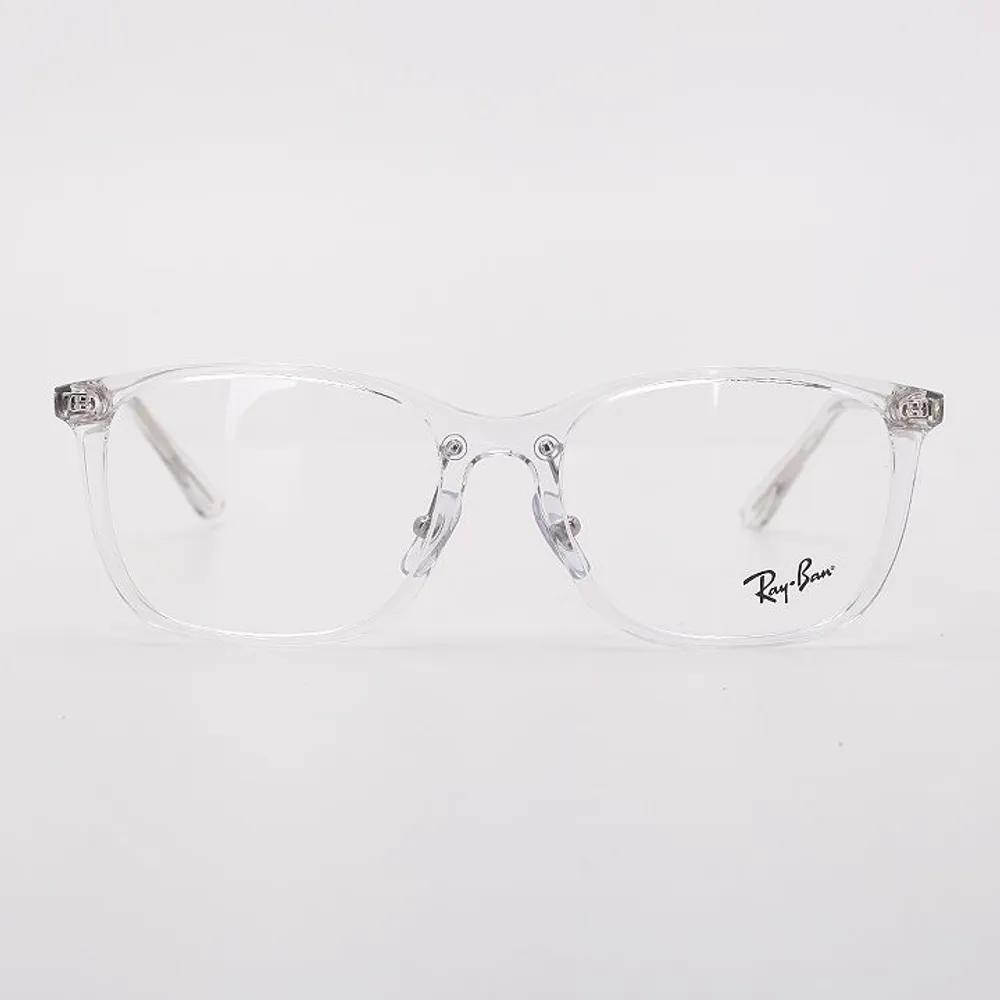RB7168D 8248 55mm Ray-Ban Glasses Clear Horn-rimmed Square Lightweight Daily Glasses Frame RB7168D 8248 55mm