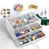 Rock Display Case 3 Drawers Rock Collection Box Clear Crystals Display Case Durable Gemstone Rock Storage Case for Kids Rocks
